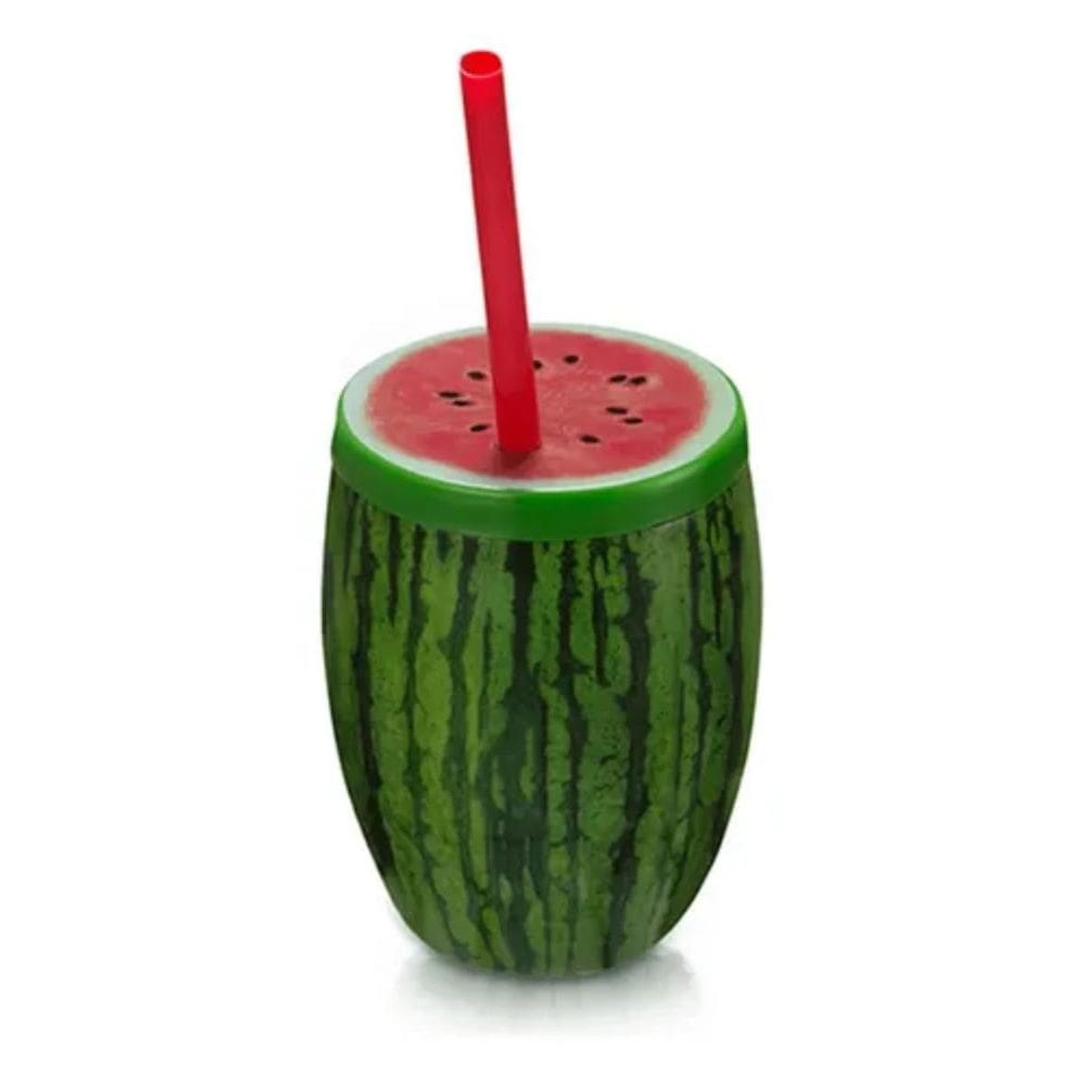 Copo Fruta Melância Com Canudo 650Ml Injetemp - Un