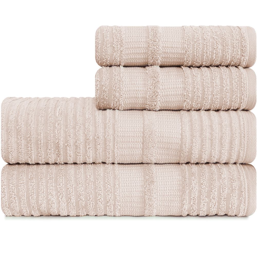 Jogo de Toalhas 4 Peças Banhão e Rosto 100% Algodão - Brisa - Karsten