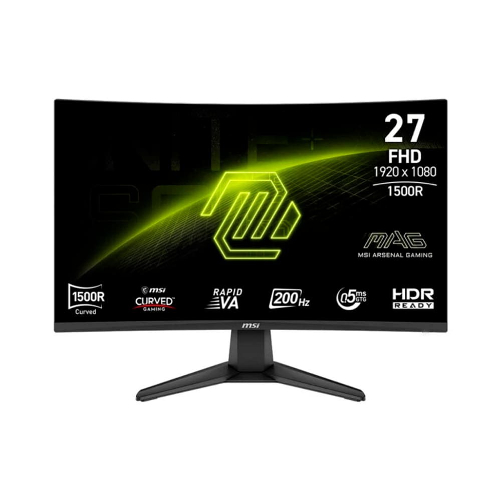Monitor Gamer Curvo 27” MSI 200Hz 0.5Ms Full HD 276CF E20 1920X1080 Preto
