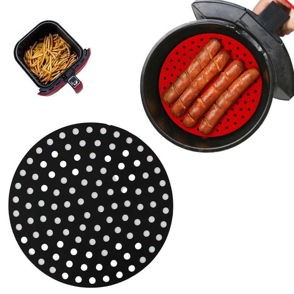 Forma Airfryer De Silicone Tapete Reutilizável Antiaderente