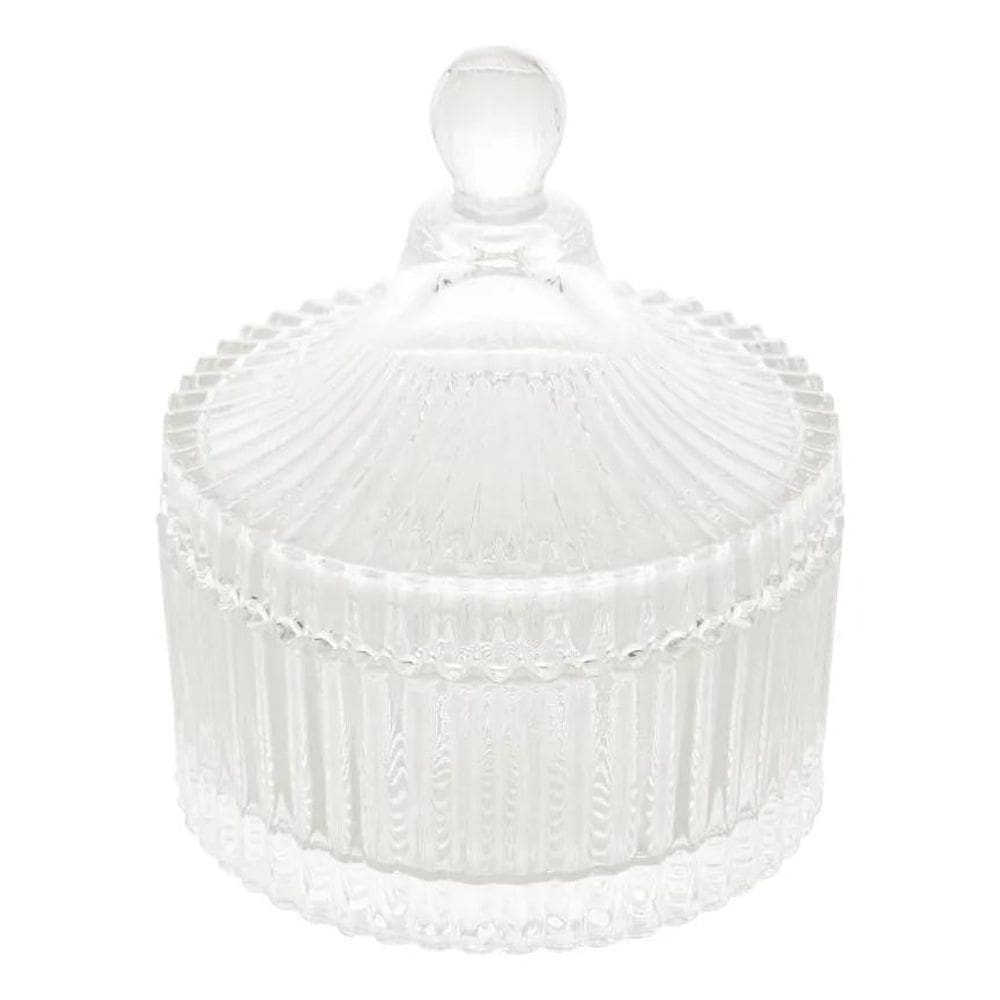 10X Potiche De Cristal Com Tampa Carrossel 10,5X12,5Cm 7007