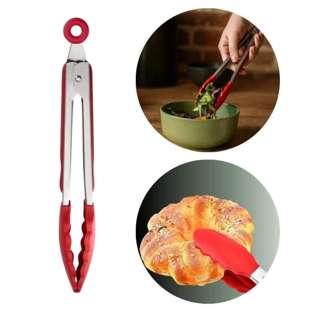 Pegador Macarrão Salada Pinça Inox e Silicone Betty Crocker