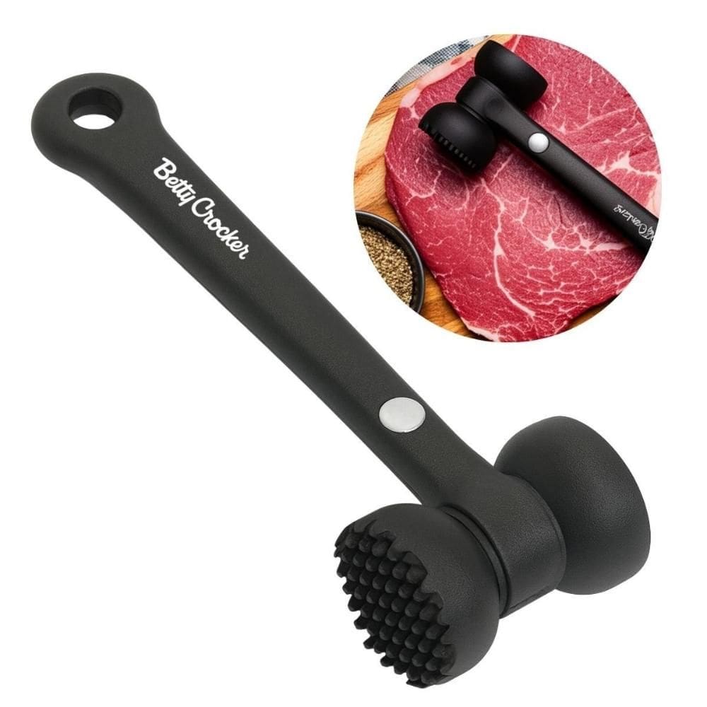 Martelo Amaciador de Carne Duplo Bife Batedor Betty Crocker
