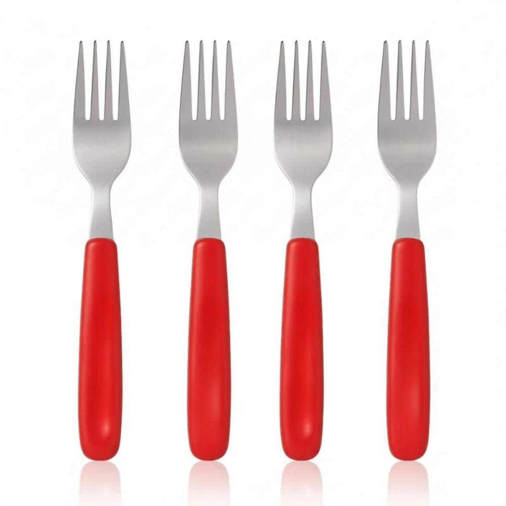 Jogo 6 Garfos de Mesa Cozinha Buffet Vermelho Betty Crocker