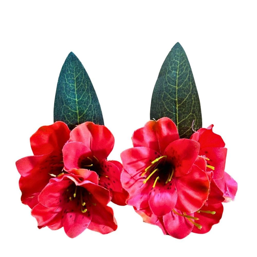 Porta Guardanapo Astromélia Vermelha Decoração Mesa 04Un