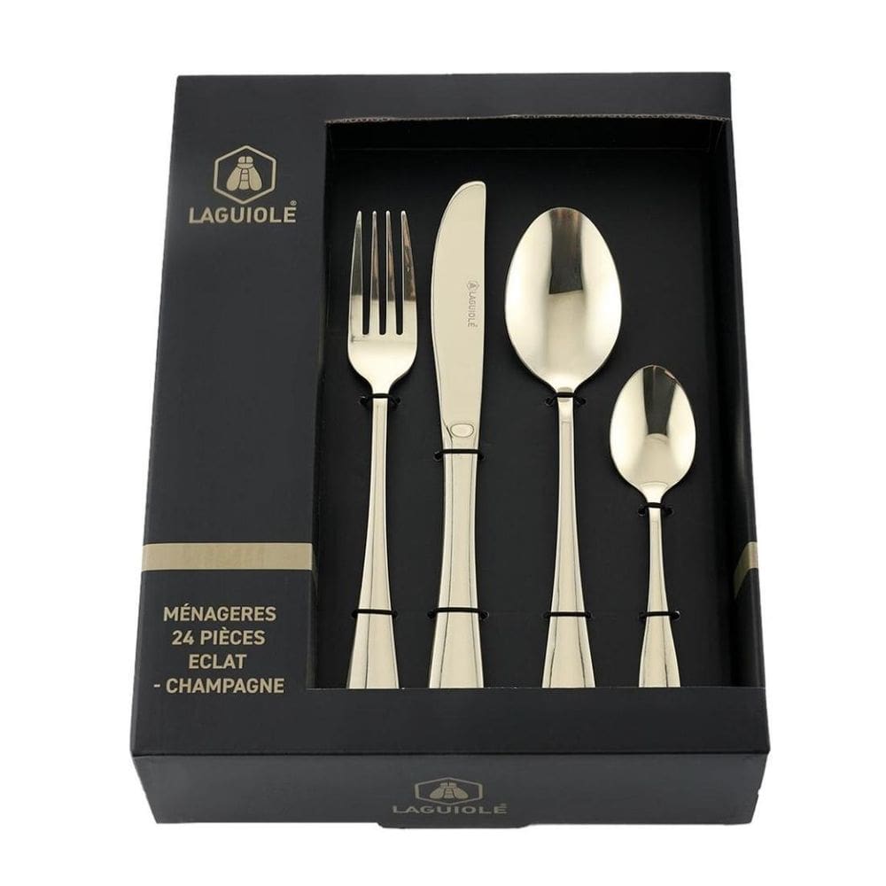 Laguiole Conjunto De Talheres 24 Peças Eclat Champagne