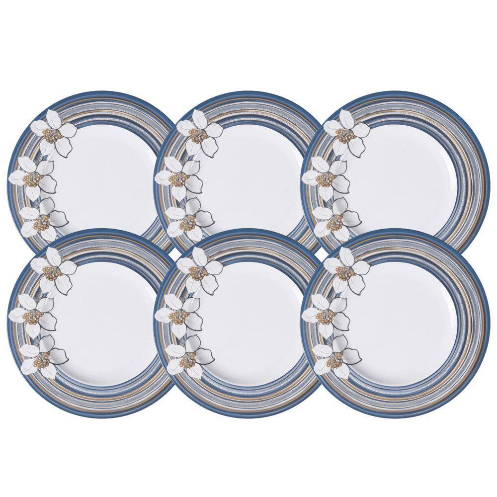 Jogo De Pratos Sobremesa 21Cm Kit 6Pçs Nix Tramontina Floral