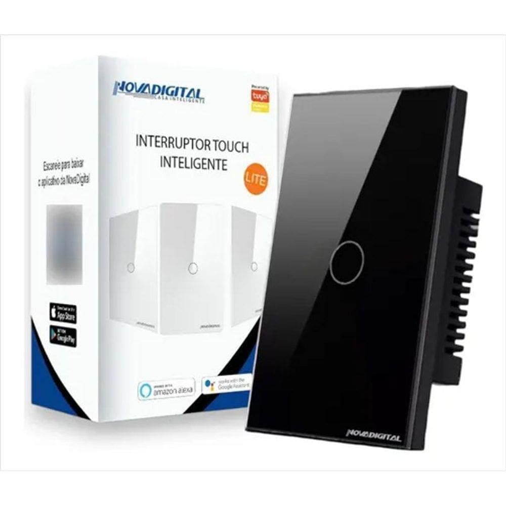Interruptor Touch Inteligente 1 Botão Wi-Fi Novadigital 4X2