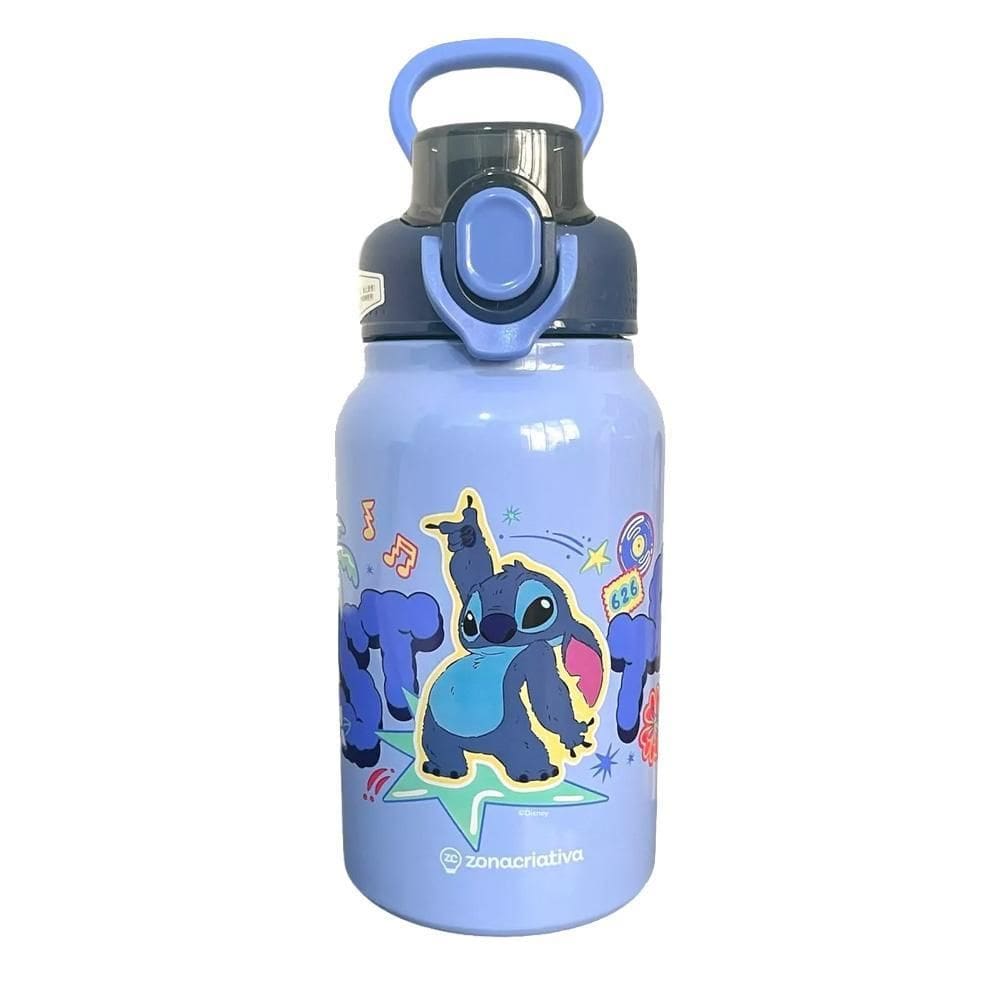 Garrafa De Aço Inox Térmica Stitch 500Ml Disney Oficial