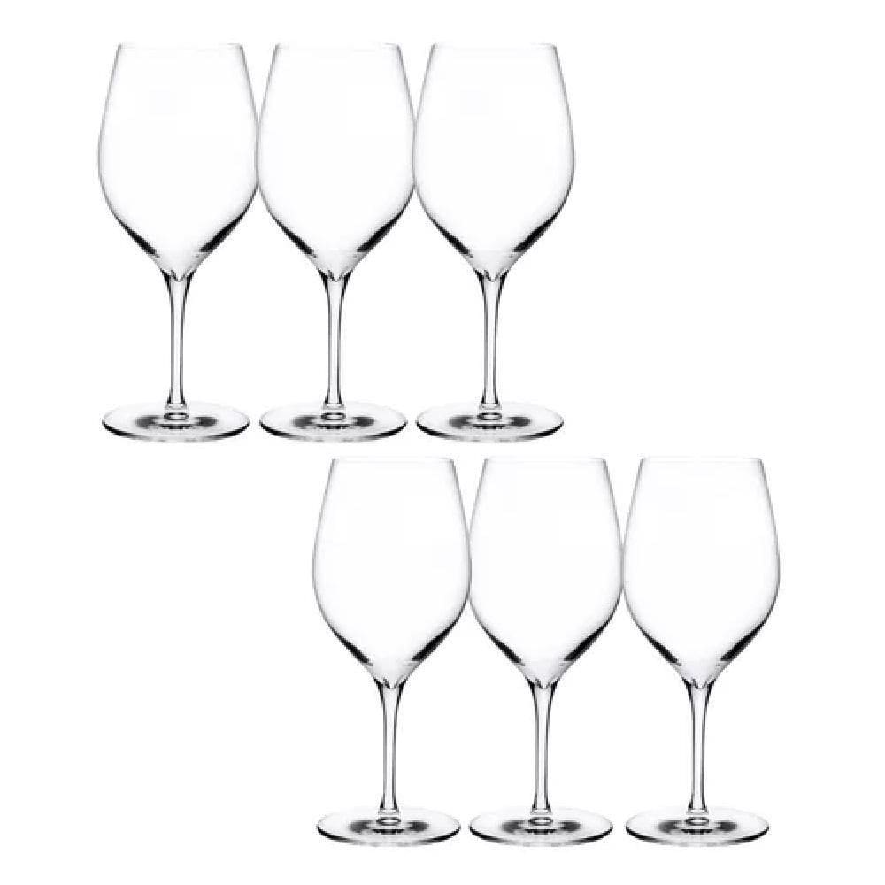 Jogo 6 Taças De Cristal Nude Para Vinho Terroir 670Ml