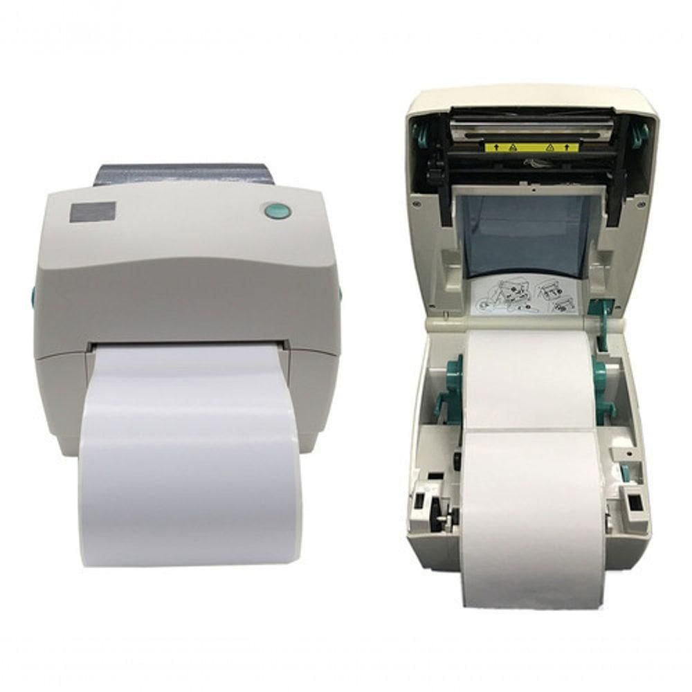 10 Rolos Etiqueta 10x15 100x150 Térmica Serrilha Cor Branco