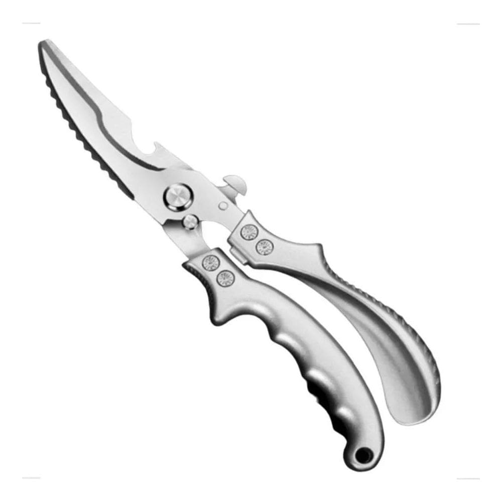 2X Tesoura De Cozinha Corta Osso De Frango Peixe Multifucion