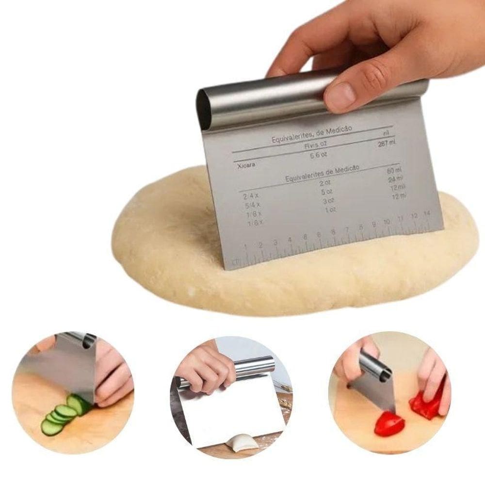 Kit 10 Espátula Inox 15Cm Cortador Massas Legumes Raspador