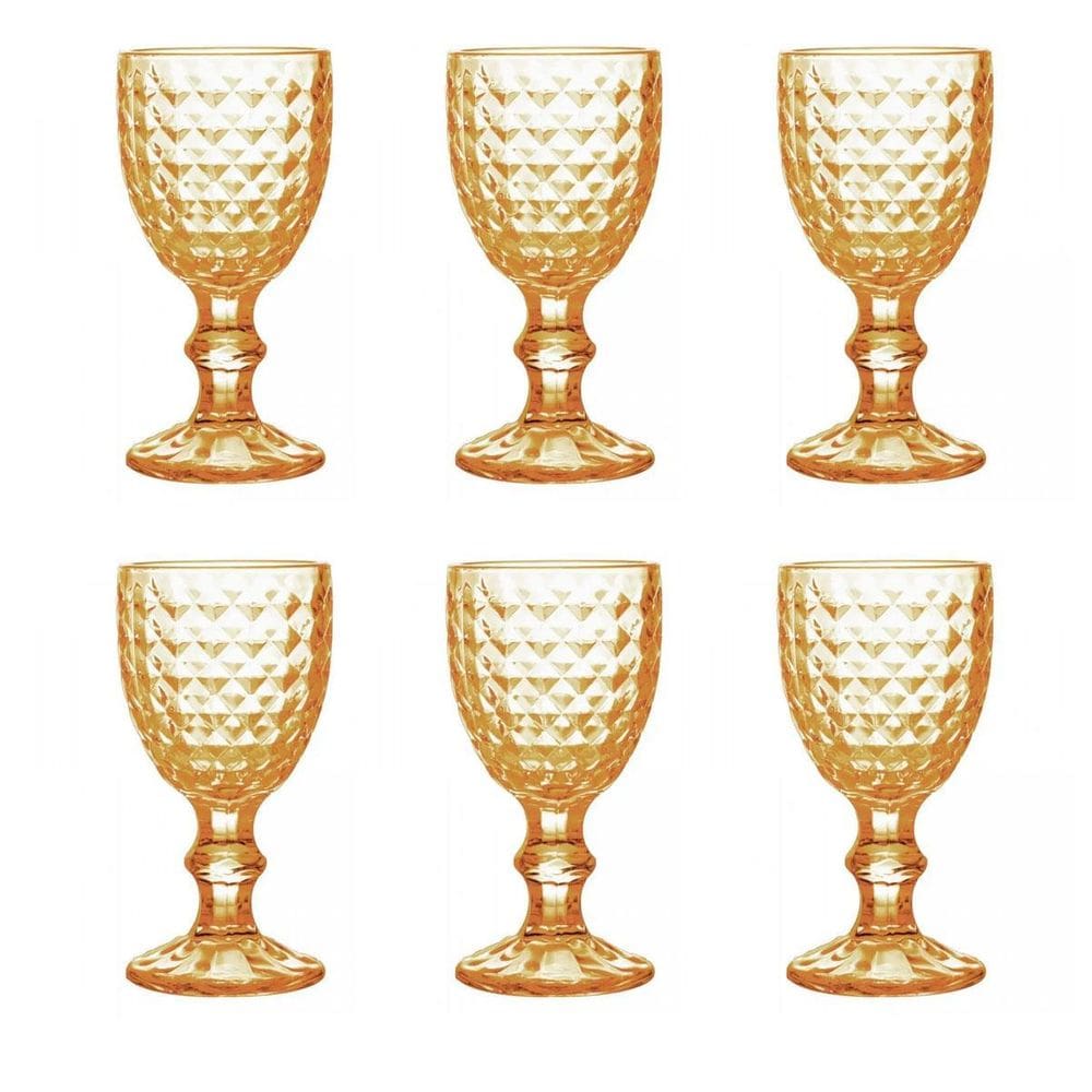 Jogo Com 6 Taças Decoradas 300Ml
