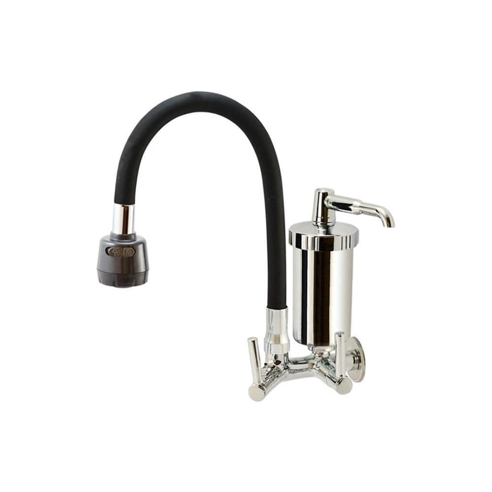 Torneira Filtro Gourmet Parede Duplo Jato Preto