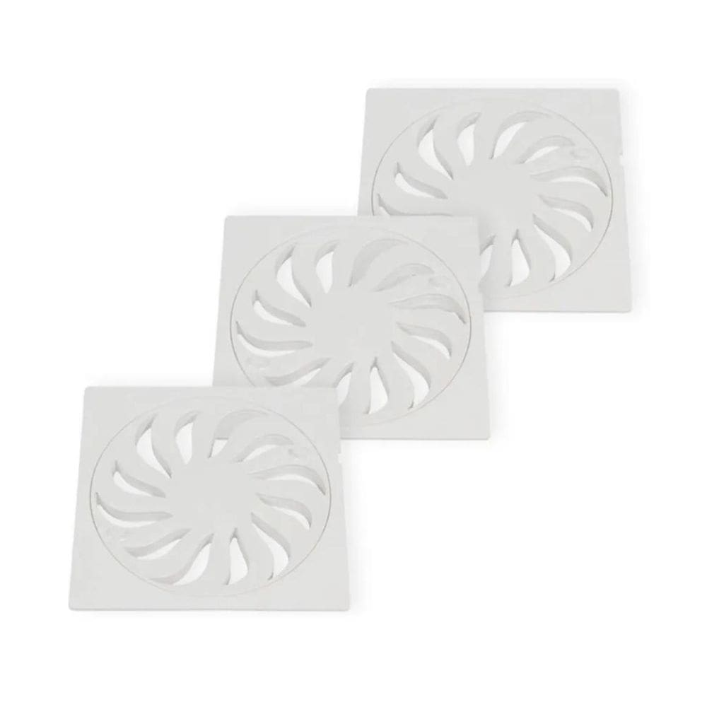 Kit 3 Un Grelha Abre/Fecha Branco Quadrado Pvc Dn150 Tigre