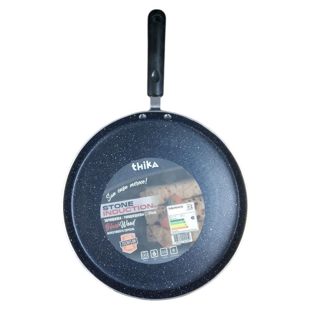 Frigideira Tapioqueira Panquequeira Com Indução 26Cm - Preta