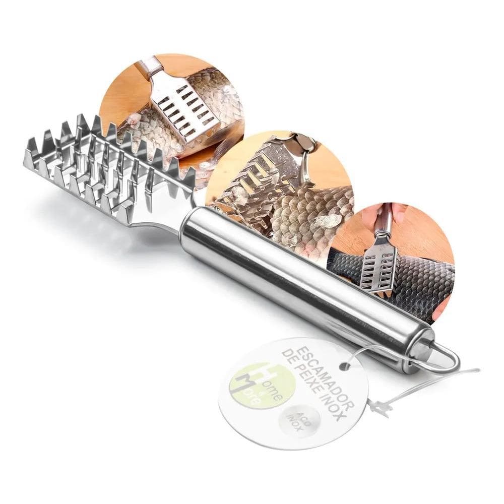 2X Escamador Removedor Tira Escama Peixe Limpador De Escamas