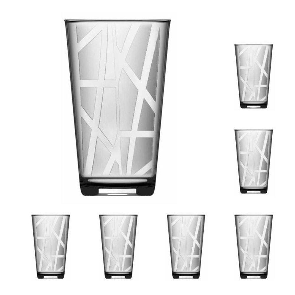 Jogo Com 06 Copos De Vidro Arido Alta Qualidade 310Ml