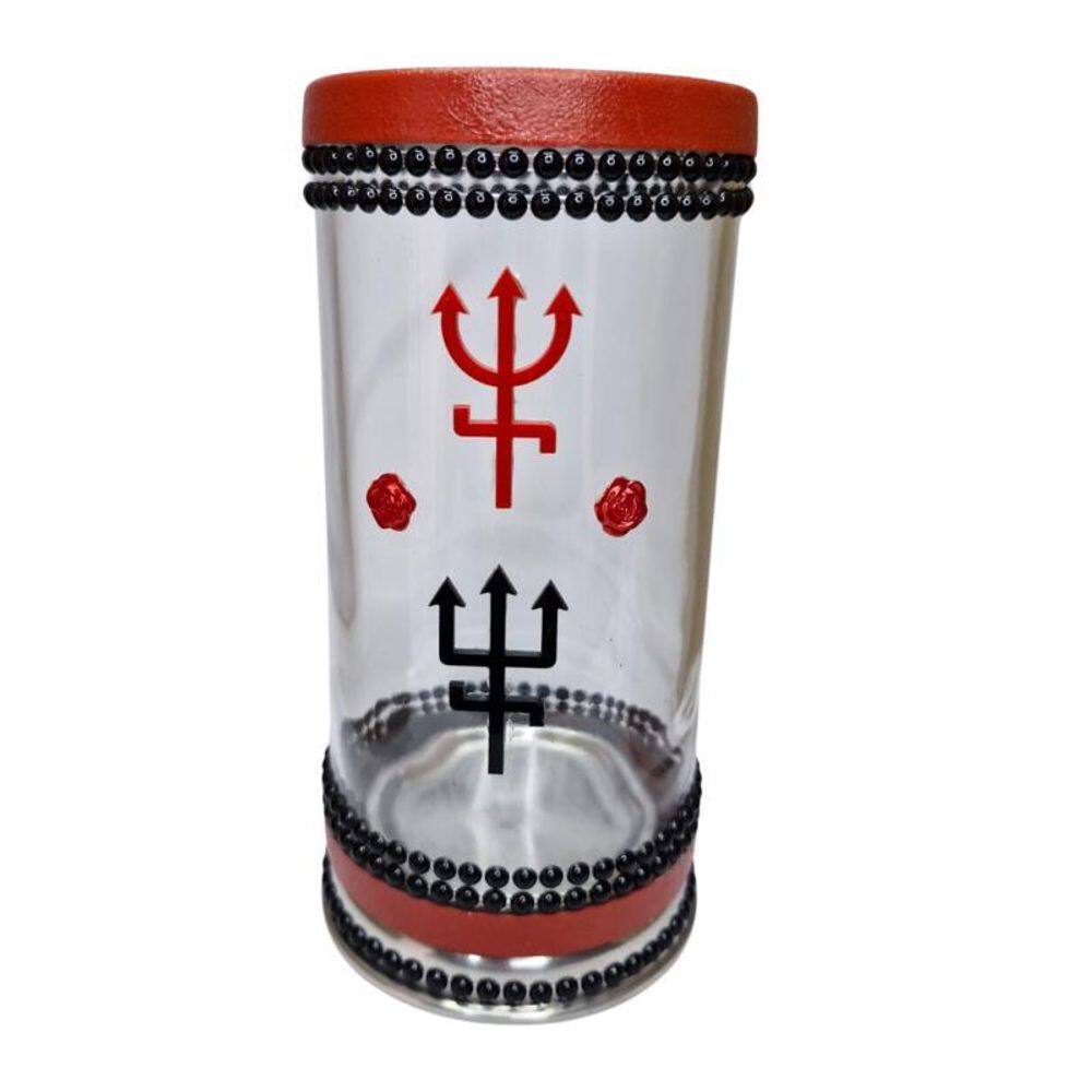 Porta Vela Pomba Gira E Exu Vidro + Presente