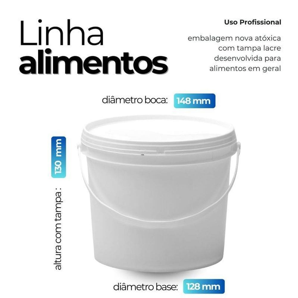 Balde 1.8 Litros Para Colocar Nuggets 8 Pçs