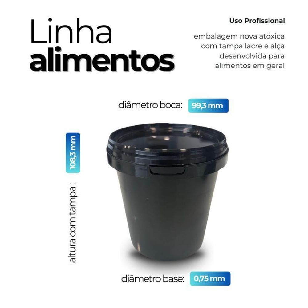 Potes 500Ml Para Viagem - Kit Com 100 Pçs