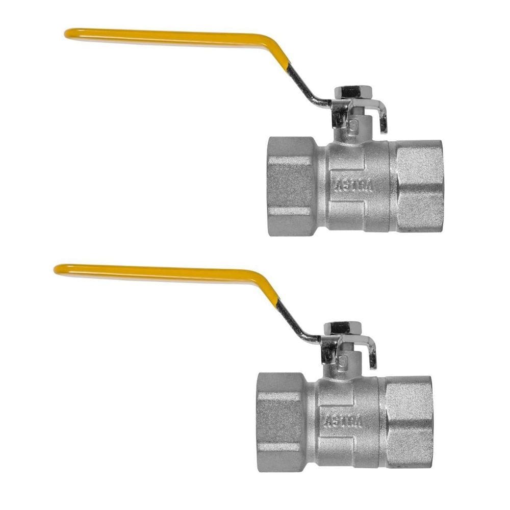 Kit 2 Registro Valvula Esférica Alavanca Rf Dn25 1`` Pex Gás