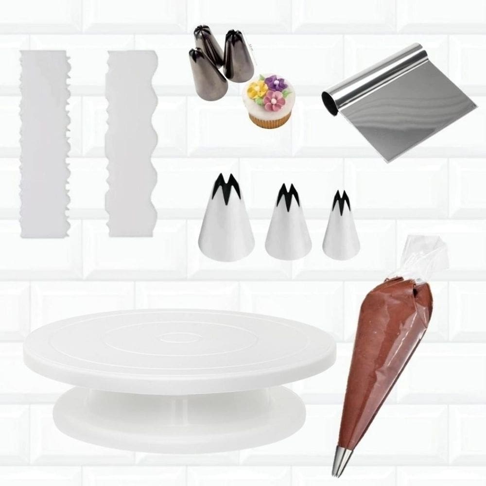 Kit Confeitaria Iniciante Bailarina + Espátulas + Bico 1M 1B