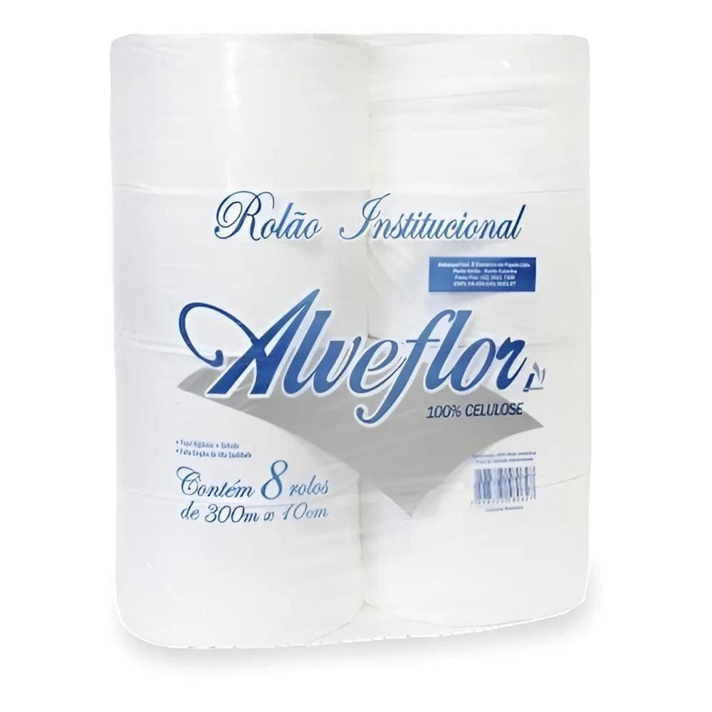 10X Papel Higiênico Com 08Un 300M 100% Cel. Virgem  Extra Lu