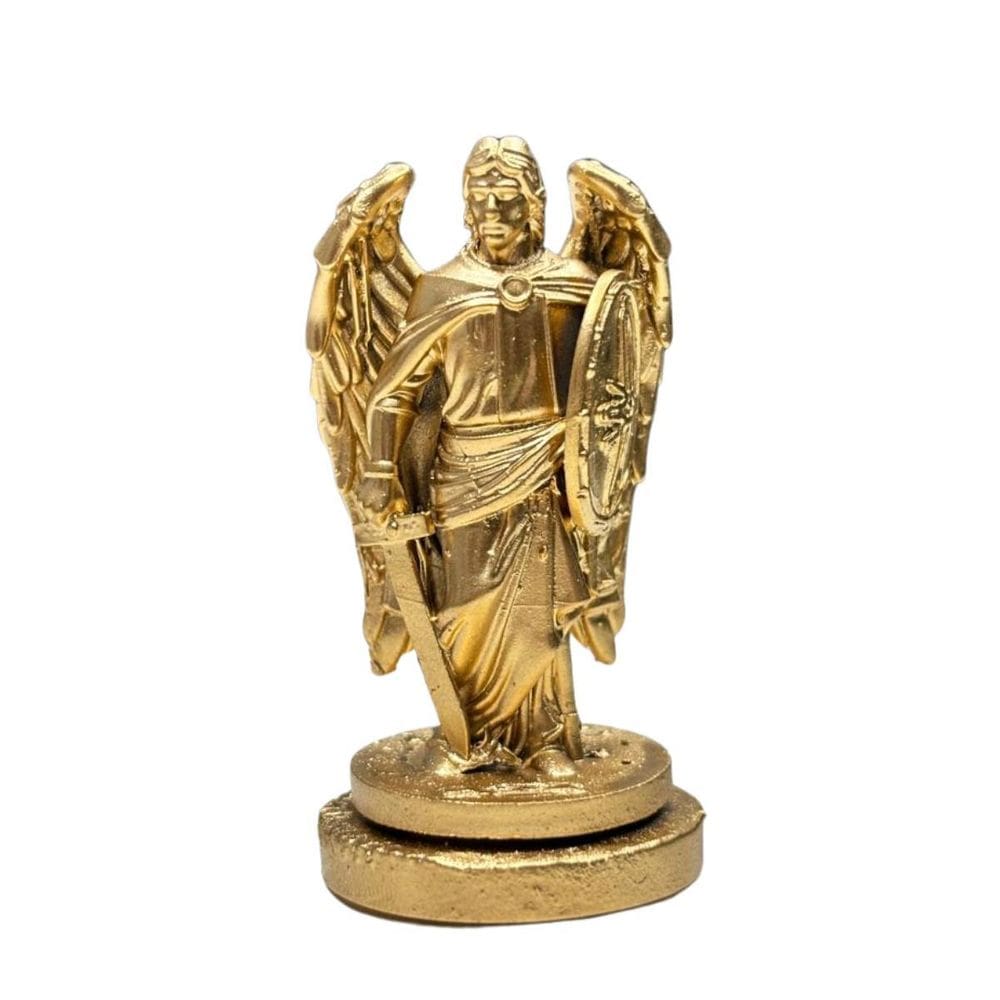 Miniatura Religiosa Santos E Arcanjos Resina 3D Dourada 5 Cm