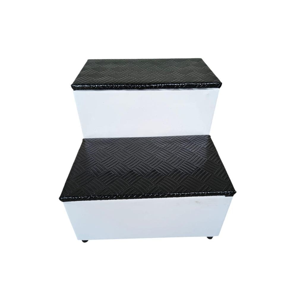 Escada Auxiliar 2 Degraus Antiderrapante Beleza - Branco