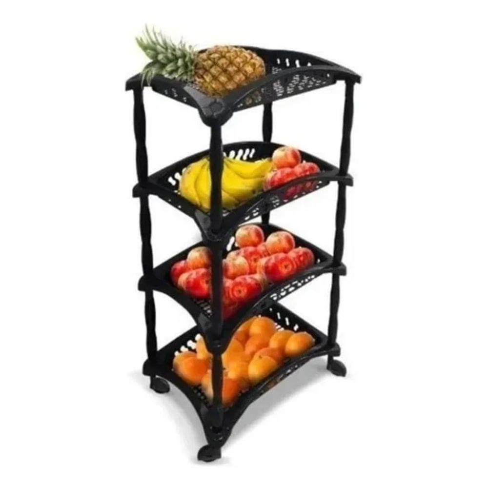 10X Organizador Fruteira Plas 4 Andares Cozinha Material Li