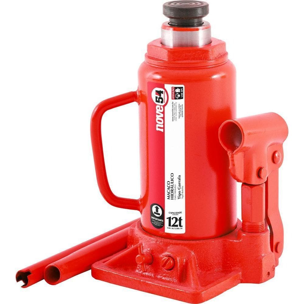 Macaco Hidráulico Garrafa 12 Toneladas 1 Estágio - Nove54