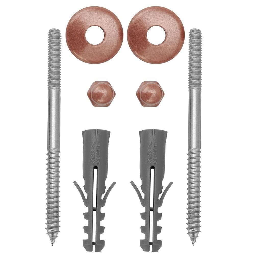 Kit Parafuso Inox Rose 8Mm Fixação Vaso Sanitário E Bidê