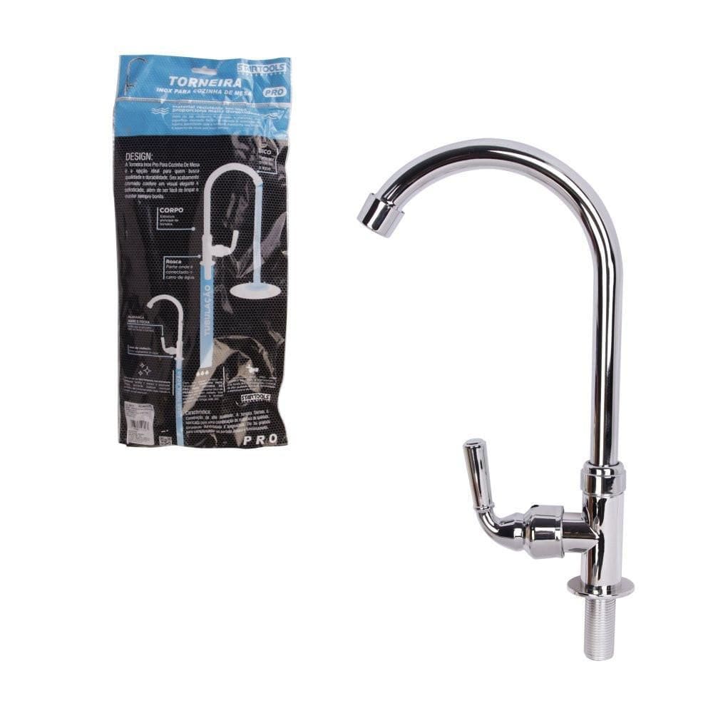 Torneira Para Cozinha De Mesa 1/2`` - Inox