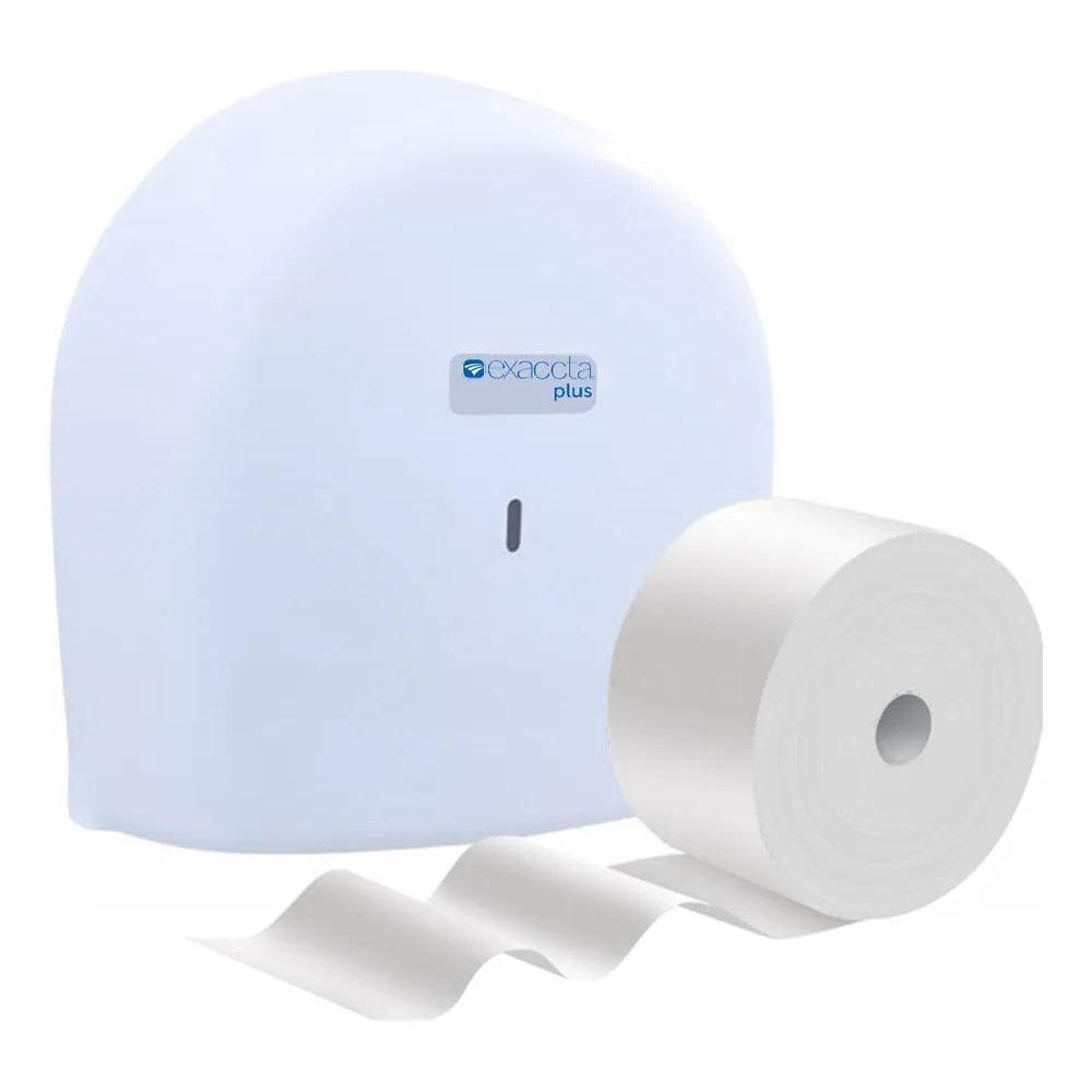 Porta Papel Higiênico Rolão + Rolo De Papel 300M - Com