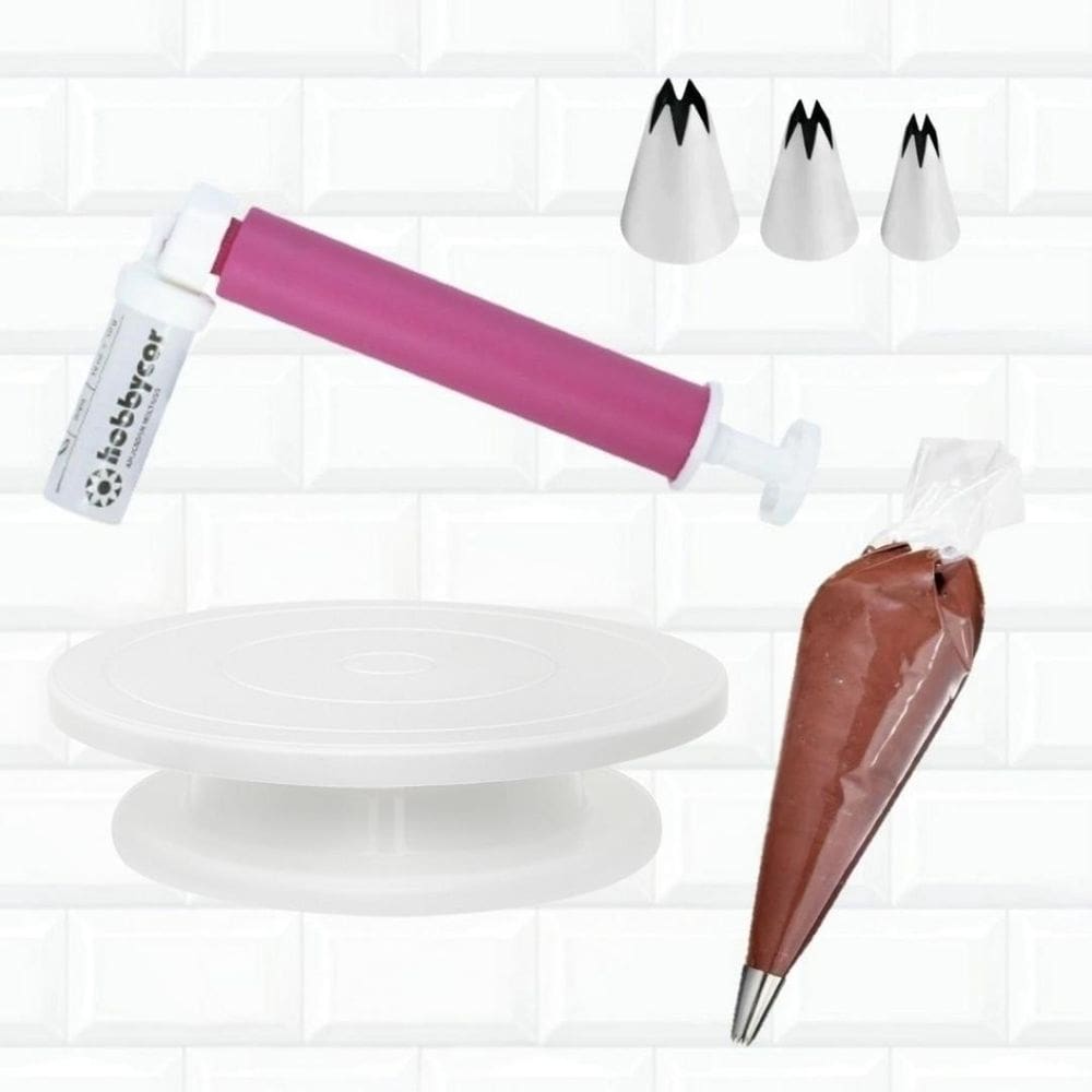 Kit Confeiteiro Bailarina Pulverizador De Bolo