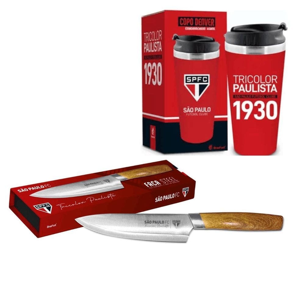 Kit Copo Termico + Faca Churrasco Presente Oficial