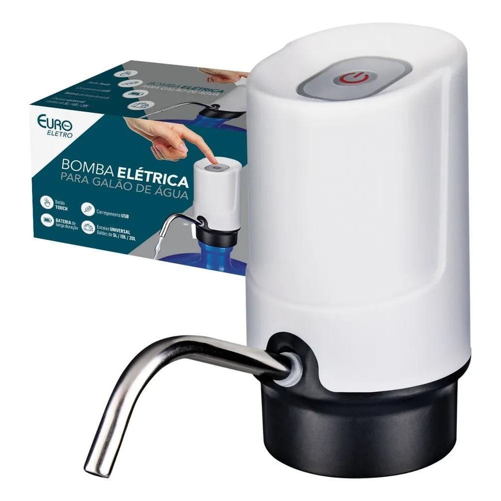 Bomba Elétrica Para Galão De Água Com Bico De Aço Inox