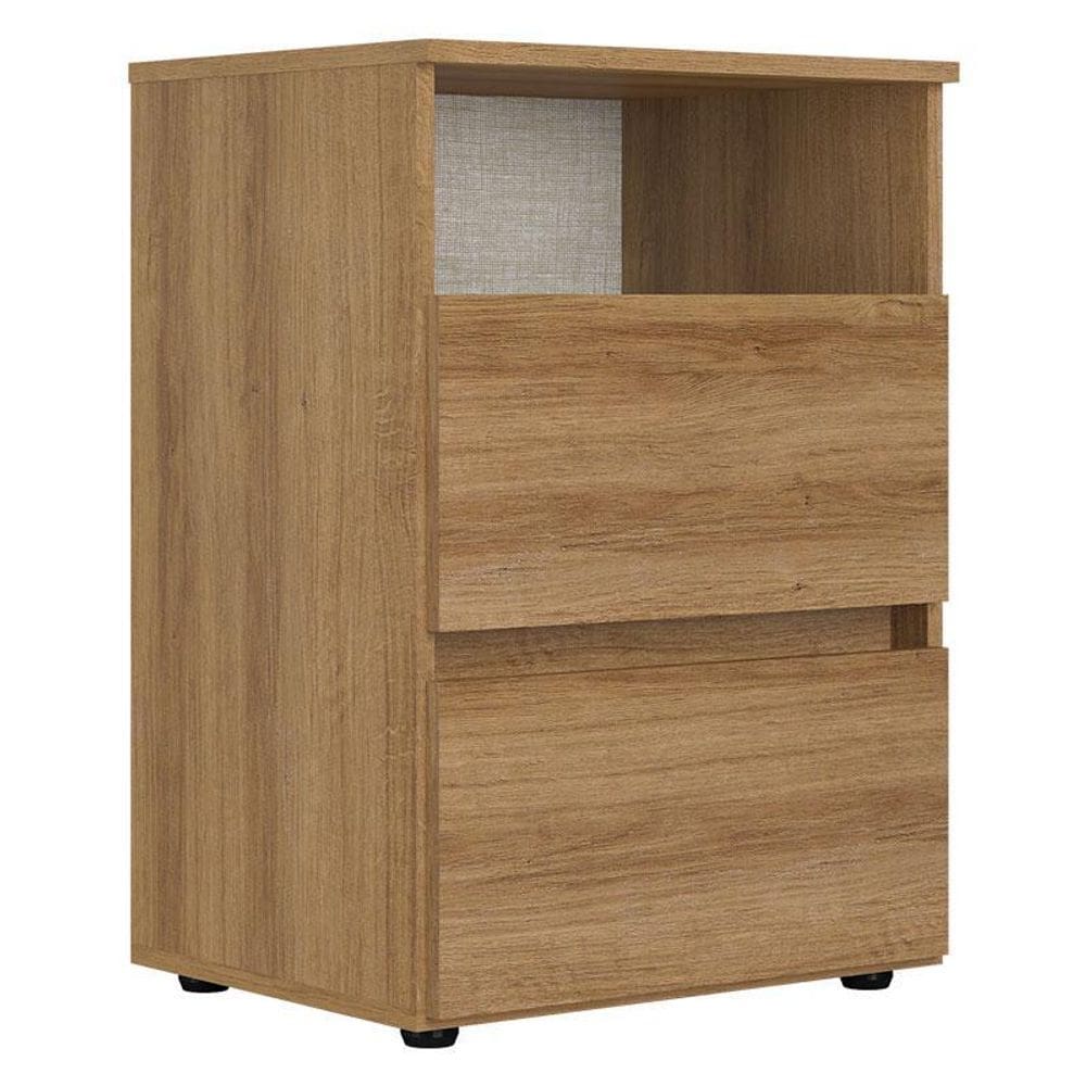 Mesa de Cabeceira 2 Gavetas Condessa Almendra - THB