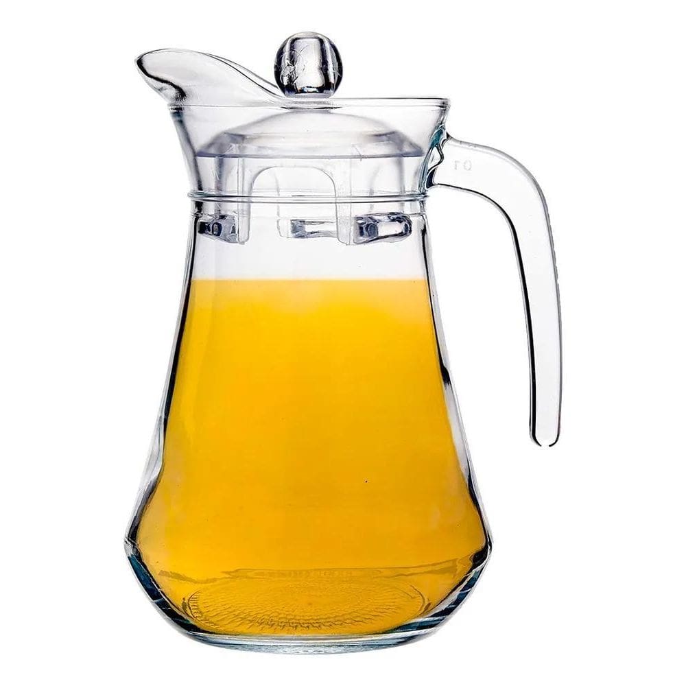 10X Jarra De Vidro Com Tampa Plástica 1,6L Line