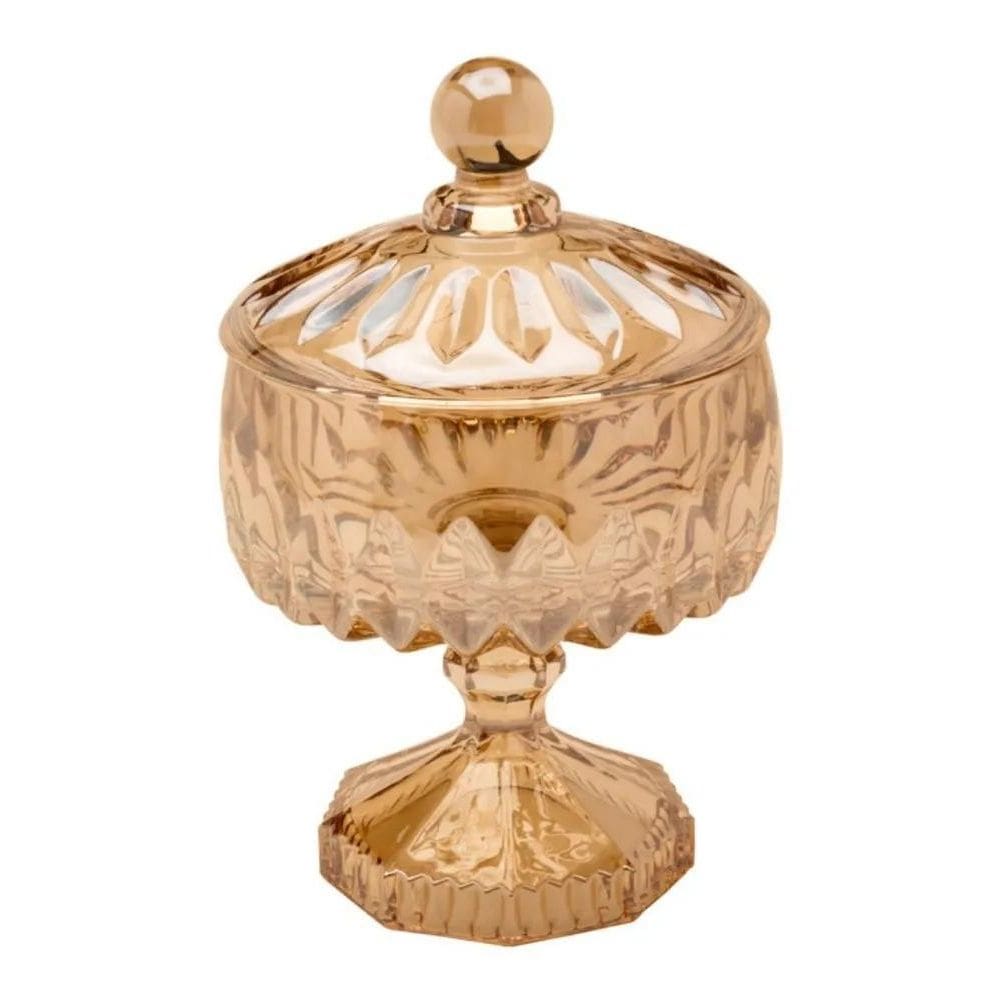 10X Bombonier Potiche Decorativo Cristal Com Tampa Louise Wo