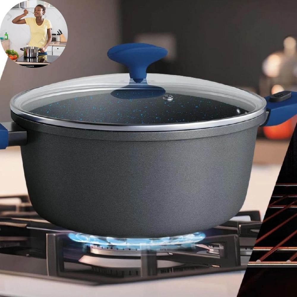 Kit De Panelas Com Cor Azul Ideal Como Presente De Natal