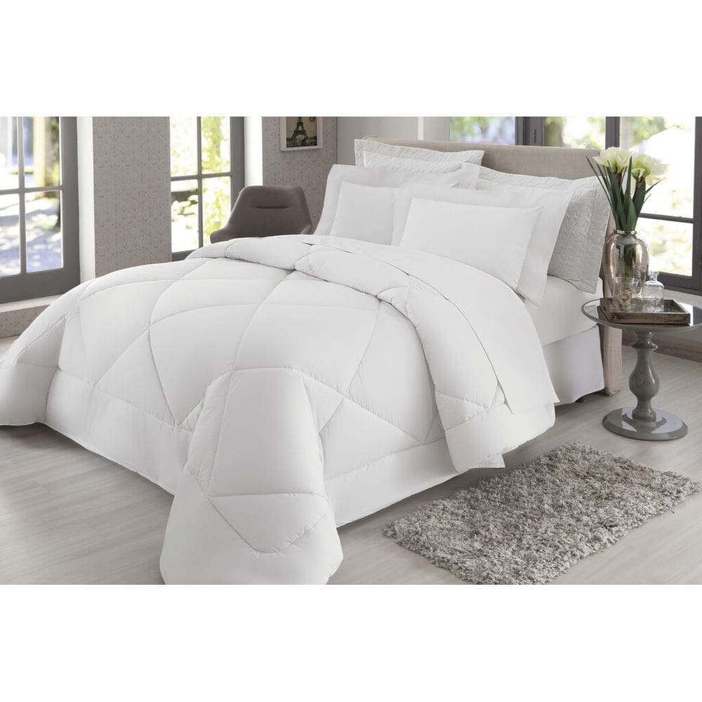 Jogo De Cama King Branco C/Aba 200F 2,90Mx2,50M