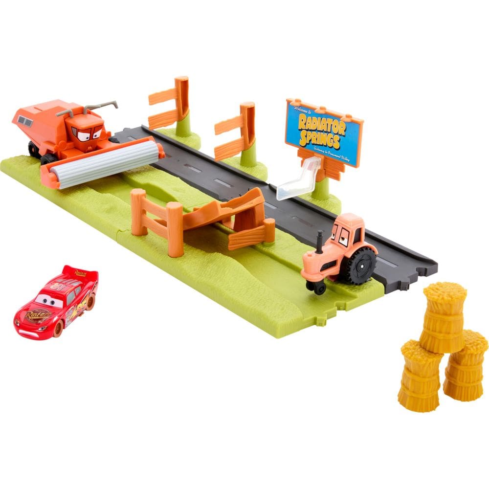 Playset Mattel Disney Pixar Cars com 3 veículos de brinquedo Frank