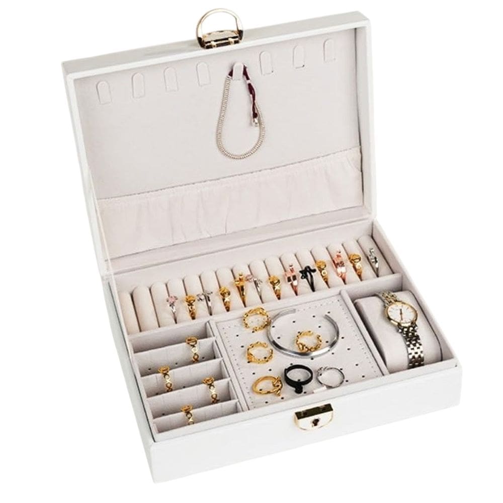Porta Joias Anel Pulseira Brinco Cordao Relogio Caixa Estojo Organizaçao Penteadeira Mesa Armario Seguro