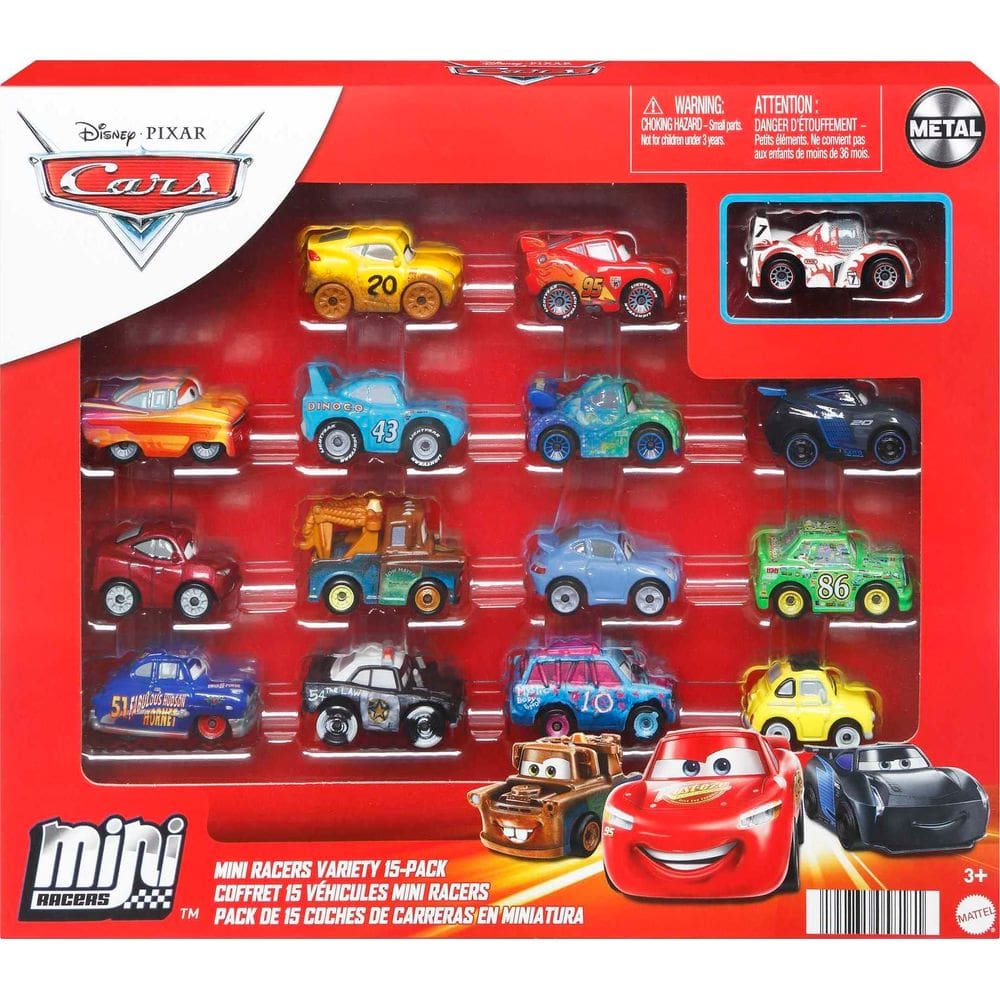 Mini veículos Disney Pixar Cars Minis, pacote com 15