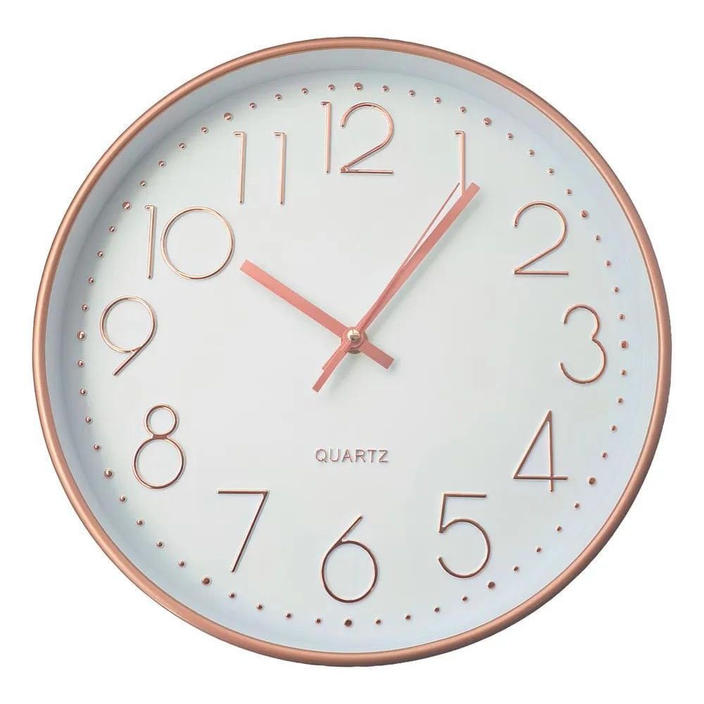 2X Relógio De Parede Analógico Decorativo Moderno Cor Da Est