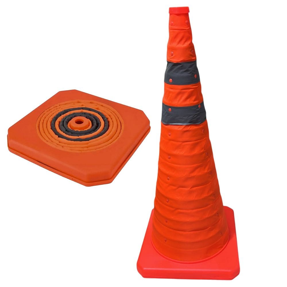 Cone Sinalizaçao Retratil Portatil Dobravel Obra Trafego Segurança Estacionamento Balizador Emergencia Construçao