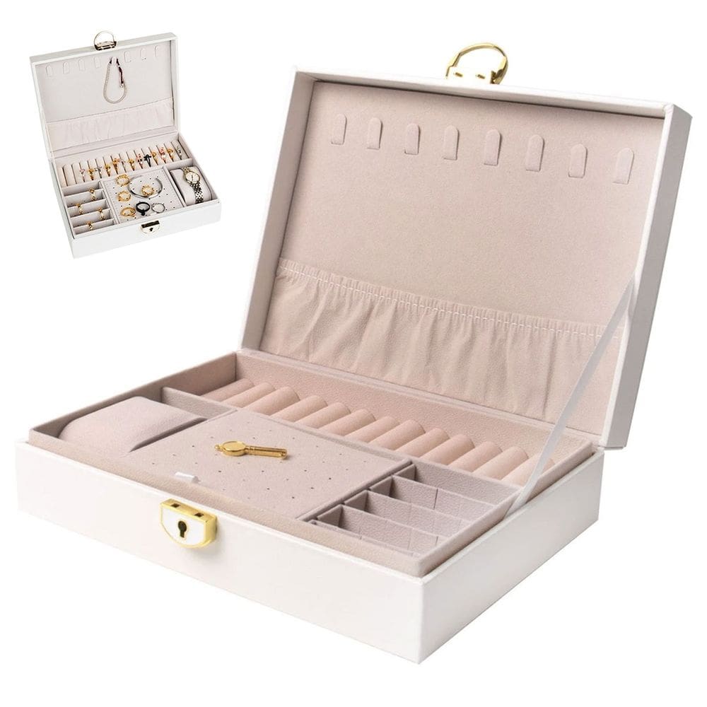 Porta Joias Anel Brinco Cordao Pulseira Relogio Acessorio Caixa Estojo Organizaçao Penteadeira Bancada Armazenamento